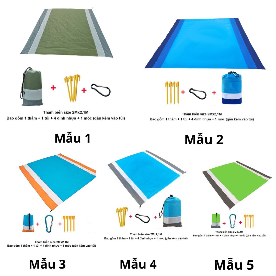 2mx2m Thm i bin du lch d ngoi cm tri picnic vi d chng nc in ha tit 3D cao cp