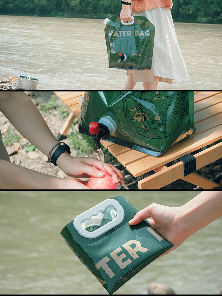 Ti ng nc in ha tit Water Bag cao cp d ngoi du lch cm tri gp gn