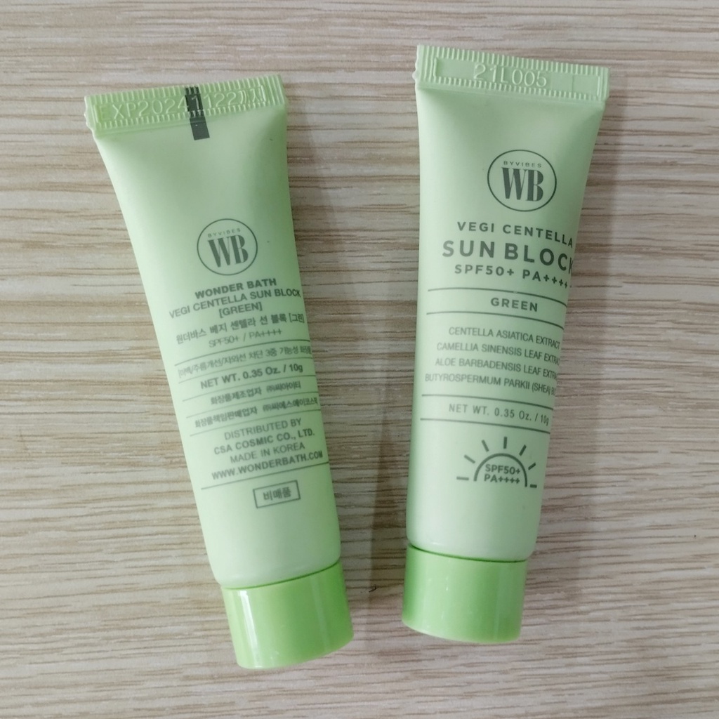Kem chng nng Hn Quc chit xut rau m Vegi Centella Sun Block SPF 50 Green