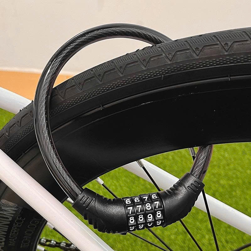 Dây khóa xe đạp chống trộm mật mã 4 số, Khóa dây xe đạp 4 số Dây khóa xe đạp chống trộm mật mã 4 số, Khóa dây xe đạp 4 số