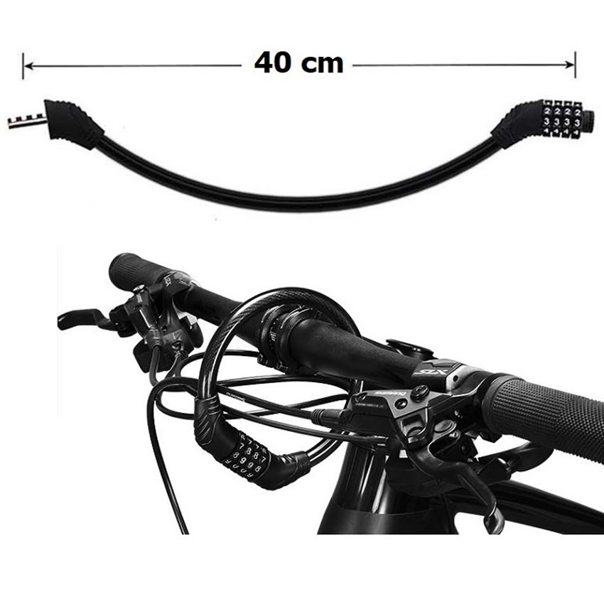 Dây khóa xe đạp chống trộm mật mã 4 số, Khóa dây xe đạp 4 số Dây khóa xe đạp chống trộm mật mã 4 số, Khóa dây xe đạp 4 số