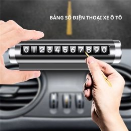 Bảng số điện thoại trên ô tô, biển ghi số điện thoại để Taplo xe hơi hợp kim nhôm cao cấp