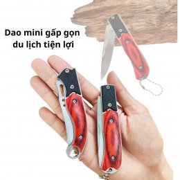 Dao mini gấp gọn du lịch, cắm trại, dã ngoại, đi phượt đa năng