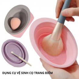 Dụng cụ vệ sinh rửa cọ,mút trang điểm gấp gọn đa năng