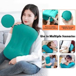 Gối hơi kê cổ tự bơm vòng công thái học gấp gọn tiện lợi khi đi máy bay, ô tô, cắm trại, du lịch.