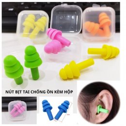 Nút bịt tai chống nước chống ồn bằng silicon kèm hộp đựng