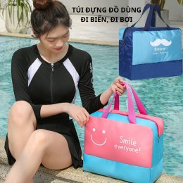 Túi xách đi bơi, đi biển, tập gym, du lịch có ngăn riêng biệt đựng đồ khô và ướt chống thấm nước