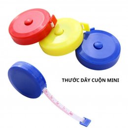 Thước dây cuộn mini hình tròn rút tự động