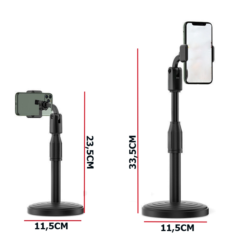 Gía đỡ điện thoại để bàn, cây kẹp điện thoại chân tròn livestream Gía đỡ điện thoại để bàn, cây kẹp điện thoại chân tròn livestream