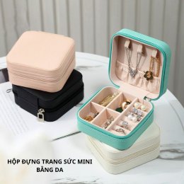 Hộp đựng trang sức mini bằng da sang trọng