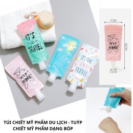 Túi (tuýp) nhựa chiết mỹ phẩm du lịch dạng bóp