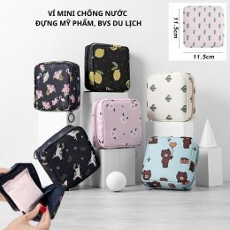 Túi ví mini đựng băng vệ sinh, son, đồ dùng cá nhân, mỹ phẩm du lịch chống thấm nước.