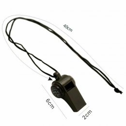 Còi cứu hộ khẩn cấp tích hợp nhiệt kế, la bàn 3 trong 1 đa năng cắm trại, dã ngoại, đi phượt, đi bộ đường dài