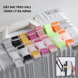 Dây đai đa năng treo hành lý vali du lịch, dây treo balo túi xách di động tiện lợi