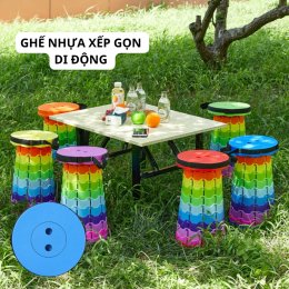 Ghế nhựa gấp gọn di động camping,du lich dã ngoại câu cá tiện mang theo