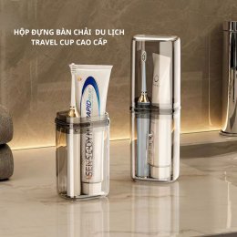Hộp đựng bàn chải, kem đánh răng du lịch Travel Cup sang trọng cao cấp