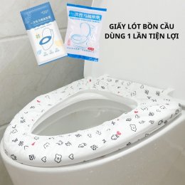 [Set 5] Giấy lót bồn cầu bằng vải không dệt co giãn chống thấm nước an toàn du lịch dùng một lần