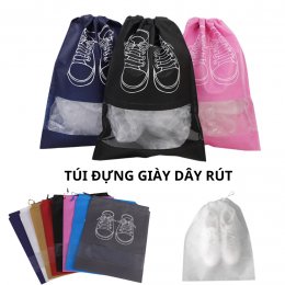 [Size 44x32cm] Túi vải có dây rút đựng giày dép túi xách chống bụi chống nước du lịch