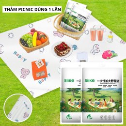 Thảm picnic 2 lớp chống thấm nước dùng một lần tiện lợi khi đi du lịch, dã ngoại cắm trại.