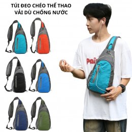Túi đeo chéo thể thao phối màu nam nữ nhiều ngăn thời trang phong cách Hàn Quốc