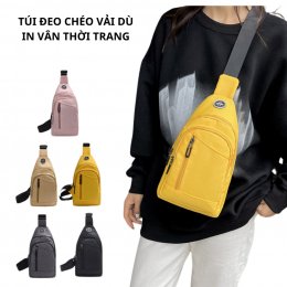 Túi đeo chéo vải dù vân cao cấp chống nước thời trang phong cách Hàn Quốc