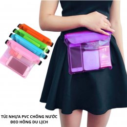Túi nhựa PVC đeo hông nhiều màu chống thấm nước tiện lợi đi bơi, đi biển, chèo thuyền, du lịch