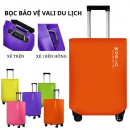 Vỏ bọc bảo vệ vali du lịch xẻ hông mới, túi trùm vali vải không dệt chống bụi chống trầy xước thế hệ mới