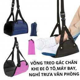 Võng gác chân treo ghế ô tô, dây đai gác chân nghỉ ngơi xe hơi, văn phòng