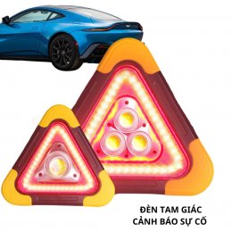 Đèn tam giác cảnh báo sự cố, đèn led năng lượng mặt trời 4 chế độ cảnh báo nguy hiểm khẩn cấp