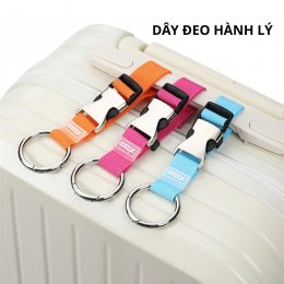 Móc treo đồ gắn vali hành lý đa năng, dây đai móc kim loại treo balo tiện lợi