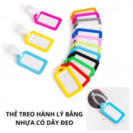 Thẻ treo vali hành lý du lịch bằng nhựa có dây đeo