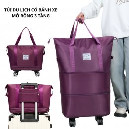Túi du lịch có bánh xe, Túi Hong Fu mở rộng 3 tầng tiện lợi