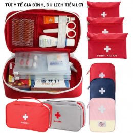 Túi đựng thuốc, dụng cụ y tế cứu thương cá nhân nhiều ngăn du lịch tiện lợi