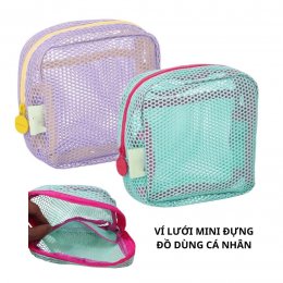 Ví lưới mini, ví dây kéo dạng lưới đựng đồ dùng cá nhân
